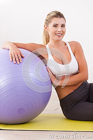 Woman on Pilates class.