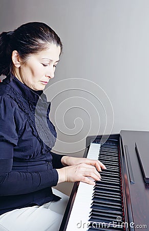 Woman playing piano