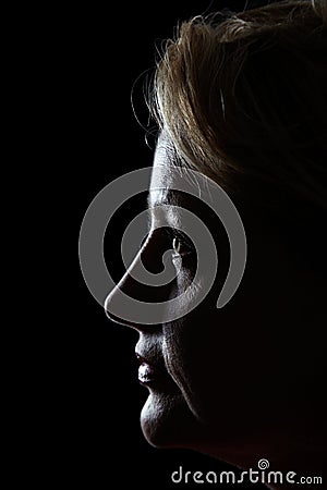 Woman in profile