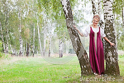 Woman in Russian traditional costume