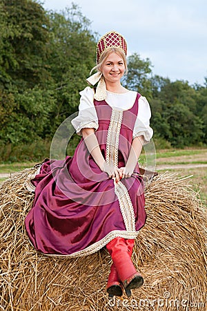 Woman in Russian traditional costume