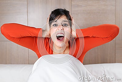 Woman screaming night