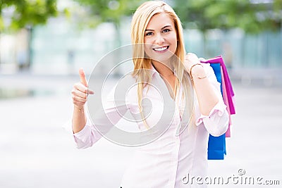 Woman with shopping bags