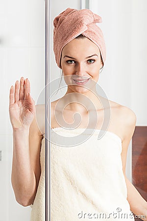 Woman after shower