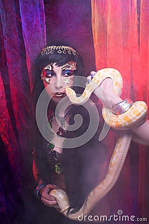 Woman with snake.