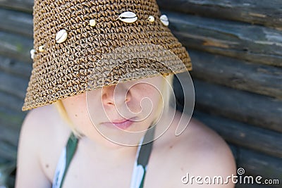 Woman with sun hat