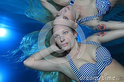 Woman underwater