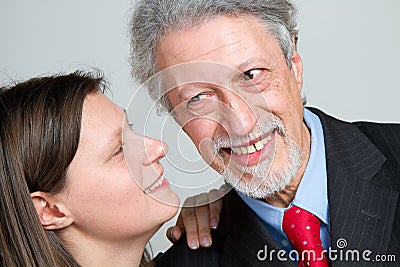 Woman whispering an exciting news