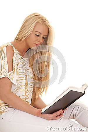 Woman white zebra print shirt read