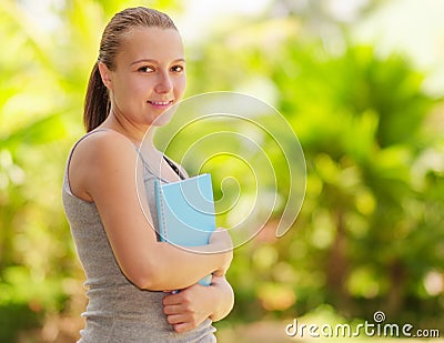 Young female student outdoor portrait