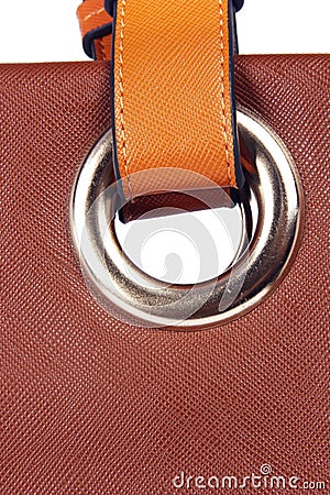 Women brown leather bag belt 2