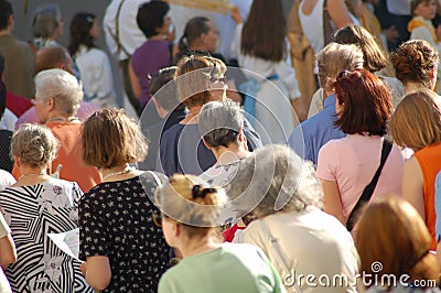 Women crowd