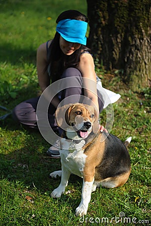 Women with dog