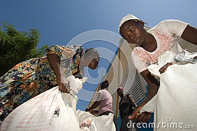 Women Gathering Rations