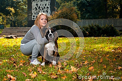 Women Holding Dog