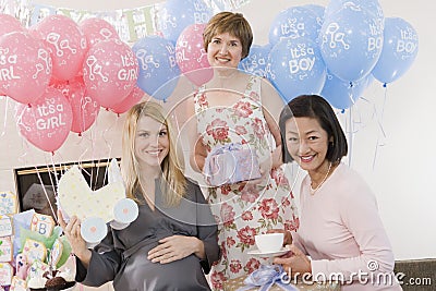 Women With Presents At A Baby Shower