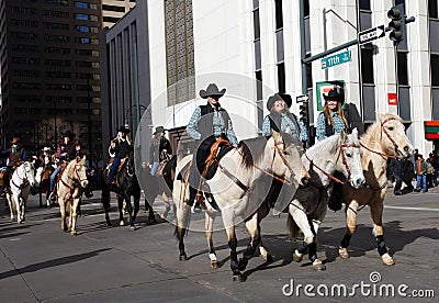 Women Riders in National Western Stock Show Parade