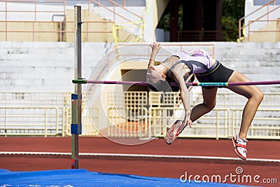 Women s High Jump Action