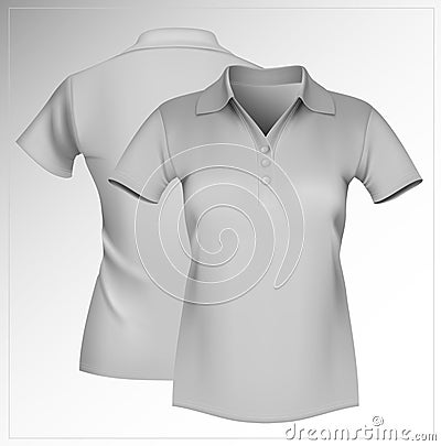 Women s polo t-shirt template.