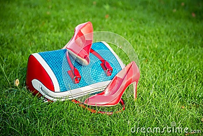 Women s shoes are on the bag, women s summer shoes