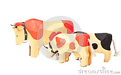 Wood cow toy