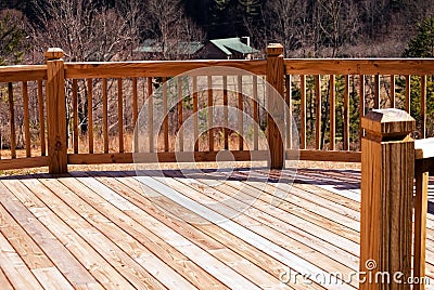 Wood deck / house in distance