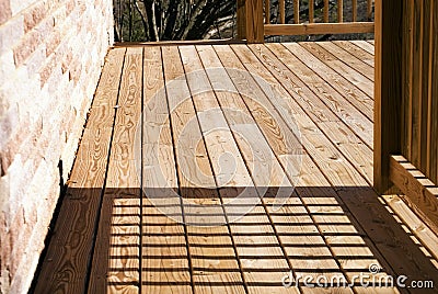 Wood Deck on Side of House