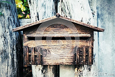 Wood letterbox