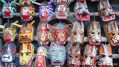 Wood masks. Guatemala