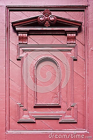 Wood molding on the entrance door