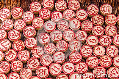 Wooden Bingo Number Chips