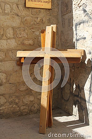 Wooden crosses, Via Dolorosa, Jerusalem, Israel