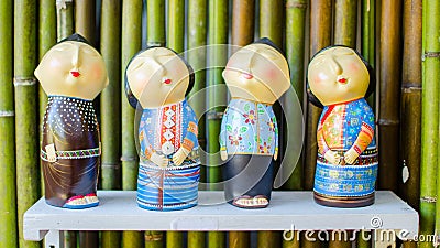 The wooden doll of thailand