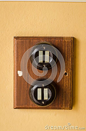 Wooden electric switch
