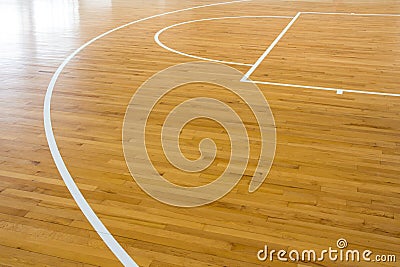 Wooden floor basketball