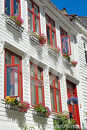 Wooden houses in Bergen Norway