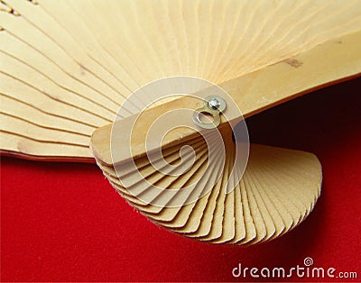 Wooden japanese fan