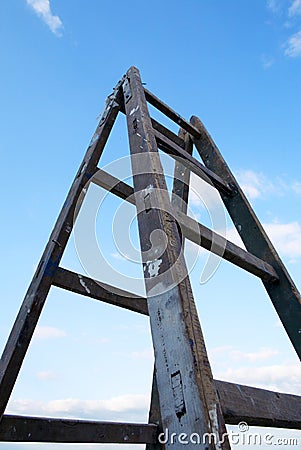 Wooden ladder