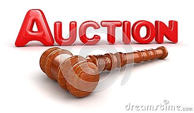 Wooden Mallet And Auction Royalty Free Stock Photography - Image 