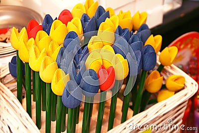 Wooden tulip souvenir, Amsterdam