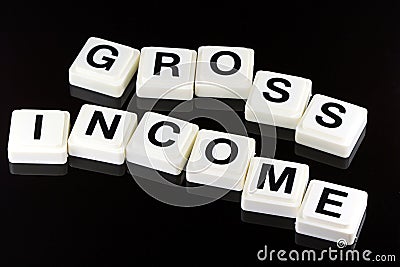 The Words Gross Income - A Term Used For Business in Finance and Stock Market Trading