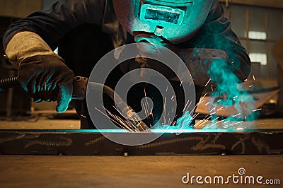 Work a welding workers in factories