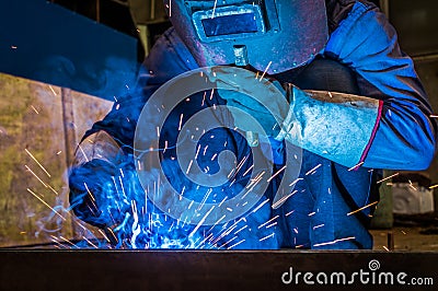 Work a welding workers in factories