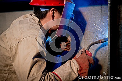 Work a welding workers in factories