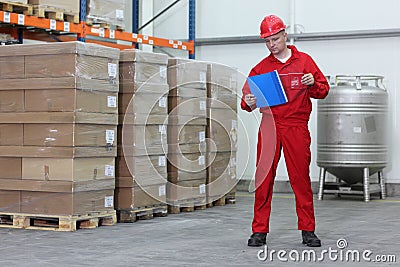 Worker in a company warehouse