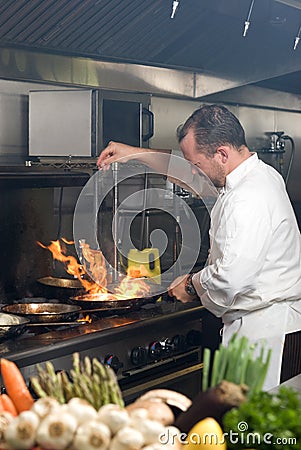 Working chef