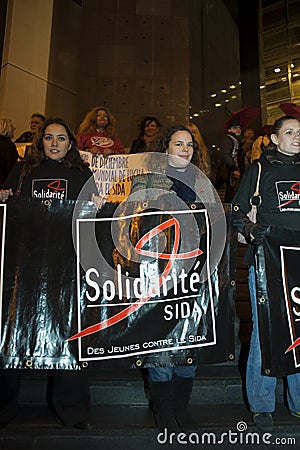 World AIDS Day, Paris, Sign