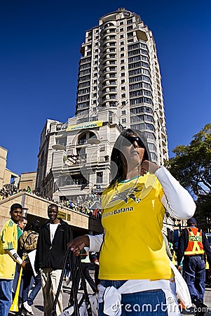 World Cup Soccer Supporter in Sandton