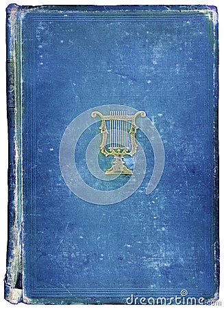 Worn antique book with Musical Symbol