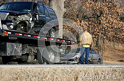 Wreck SUV Sedan Tow Truck